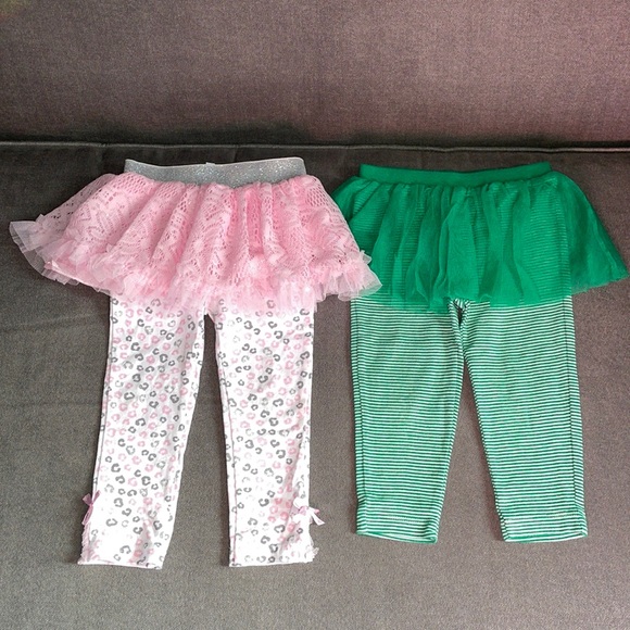 Carter's Other - Carter’s 18 months Little Girls Footless leggings with Tutu Ruffles.